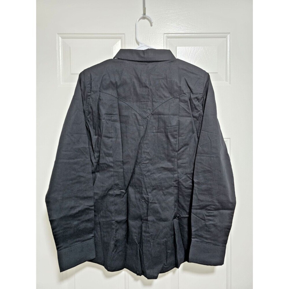 Wrangler Ladies Retro® Western Button Down Black Shirt 112358012 Black Sz S NWT - Picture 6 of 10